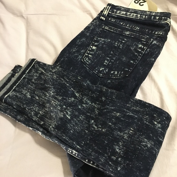 NWT Rag & Bone Skinny Acid Wash Dark Jean 28 - Picture 7 of 8